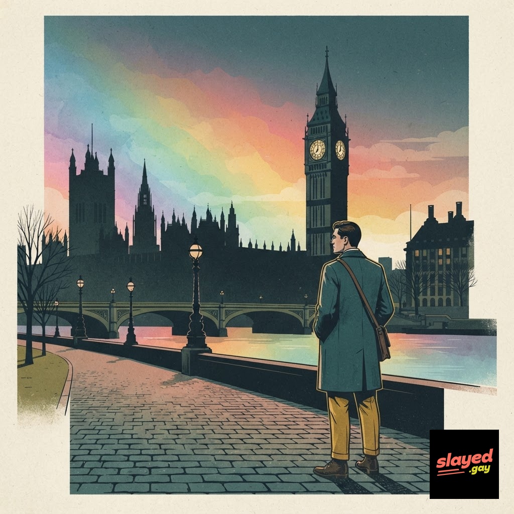 Big Ben with rainbow sky representing 1967 Sexual Offences Act