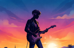 The Queer Music Takeover of July 2026: Steve Lacy, Syd, Kelela, and a Summer That Won’t Shut Up Bisexual musician silhouette against sunset gradient