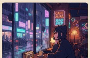 Sounds of the Silo: 6 Queer Music Releases Saving Us From Summer Boredom Lofi night cafe queer R&B illustration