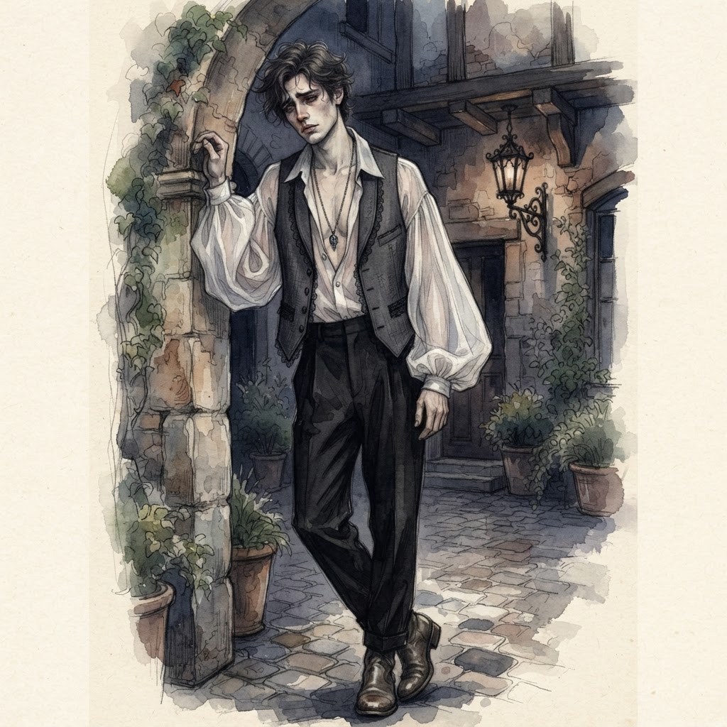 Poetcore medieval romantic fashion