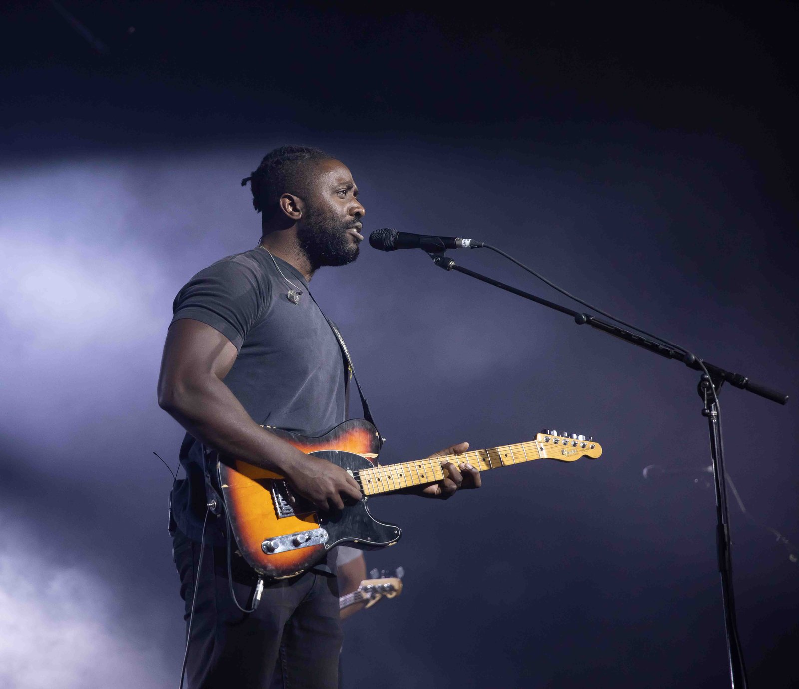 Kele Okereke of Bloc Party performing live