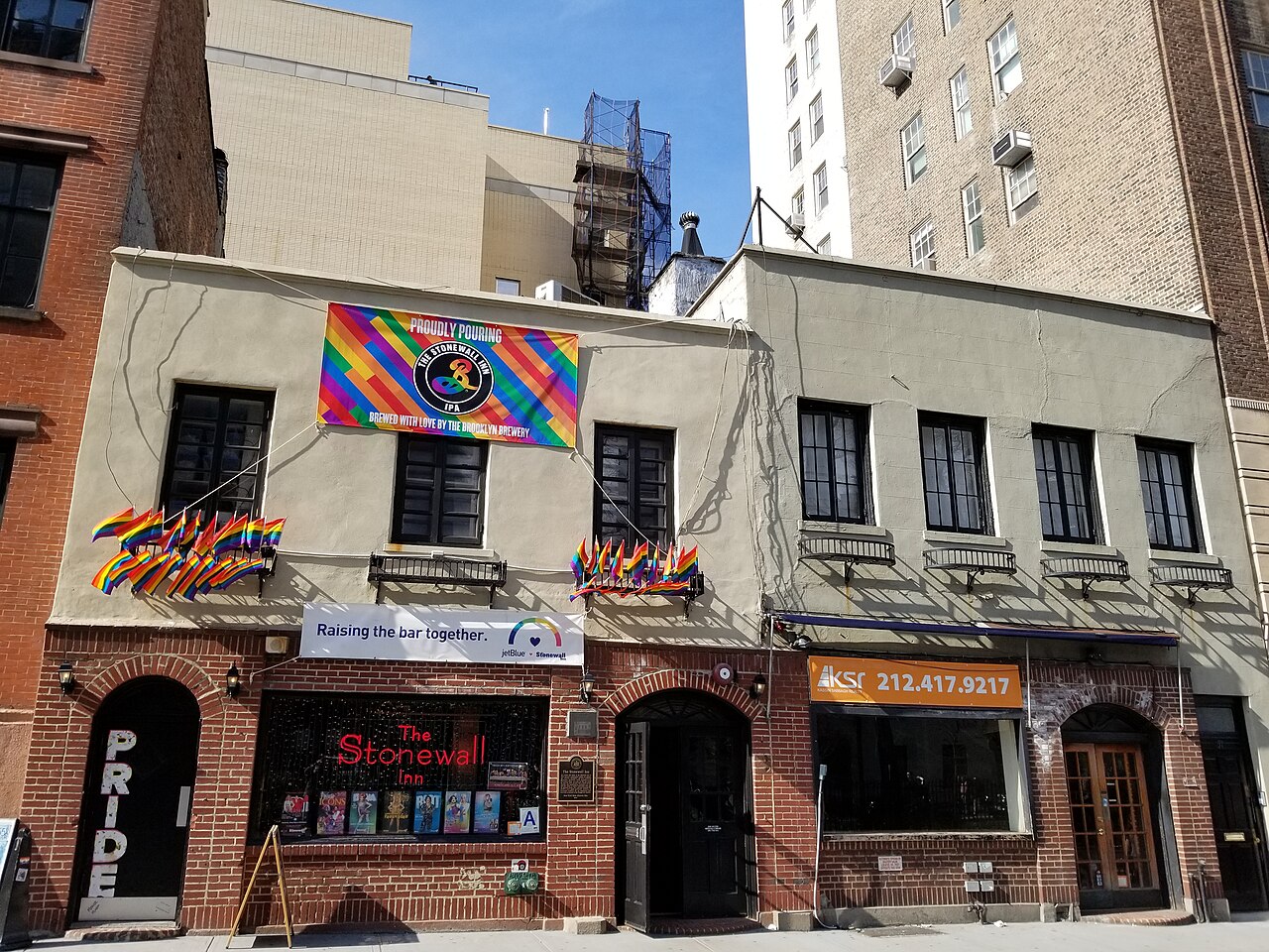 The Stonewall Inn in New York City, site of the 1969 riots that launched the gay liberation movement
